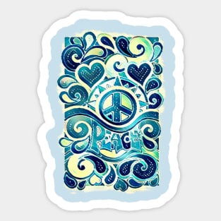 Peace and Love #4 Sticker